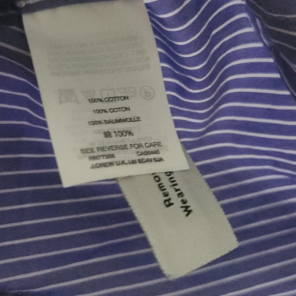 J Crew Womens Size 4 Striped Short Sleeve Off the Shoulder Top 100% Cotton - Picture 7 of 7